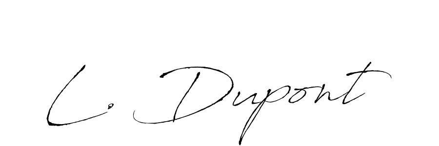 How to make L. Dupont name signature. Use Antro_Vectra style for creating short signs online. This is the latest handwritten sign. L. Dupont signature style 6 images and pictures png