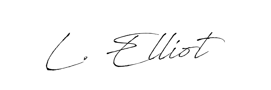 Make a beautiful signature design for name L. Elliot. With this signature (Antro_Vectra) style, you can create a handwritten signature for free. L. Elliot signature style 6 images and pictures png