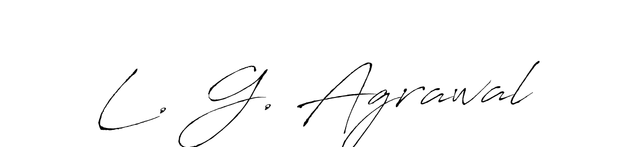 L. G. Agrawal stylish signature style. Best Handwritten Sign (Antro_Vectra) for my name. Handwritten Signature Collection Ideas for my name L. G. Agrawal. L. G. Agrawal signature style 6 images and pictures png