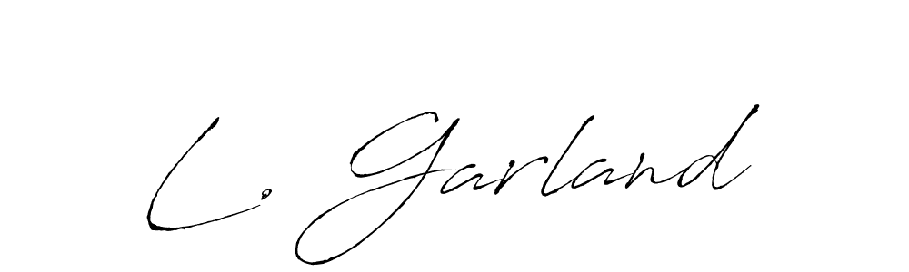 Design your own signature with our free online signature maker. With this signature software, you can create a handwritten (Antro_Vectra) signature for name L. Garland. L. Garland signature style 6 images and pictures png