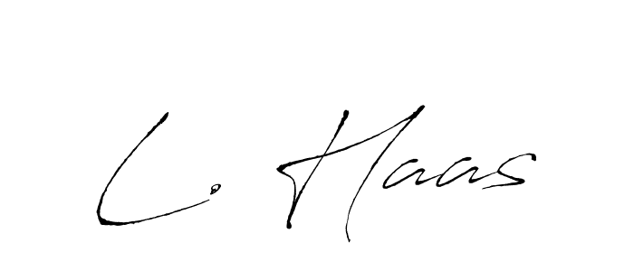 Design your own signature with our free online signature maker. With this signature software, you can create a handwritten (Antro_Vectra) signature for name L. Haas. L. Haas signature style 6 images and pictures png