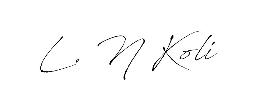 Antro_Vectra is a professional signature style that is perfect for those who want to add a touch of class to their signature. It is also a great choice for those who want to make their signature more unique. Get L. N Koli name to fancy signature for free. L. N Koli signature style 6 images and pictures png