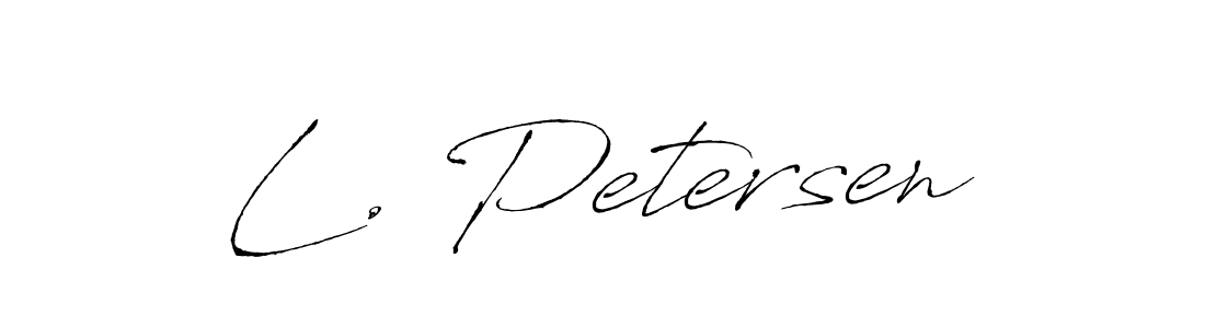 Also You can easily find your signature by using the search form. We will create L. Petersen name handwritten signature images for you free of cost using Antro_Vectra sign style. L. Petersen signature style 6 images and pictures png