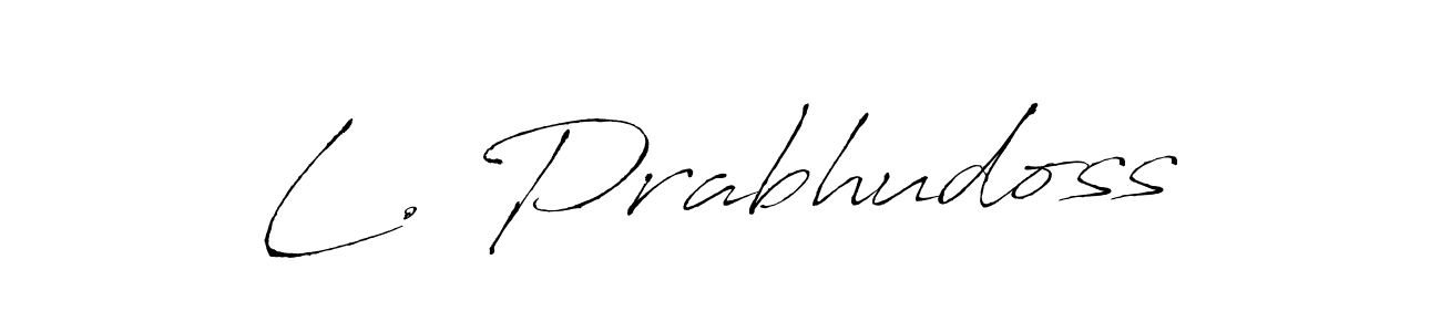 Make a beautiful signature design for name L. Prabhudoss. With this signature (Antro_Vectra) style, you can create a handwritten signature for free. L. Prabhudoss signature style 6 images and pictures png