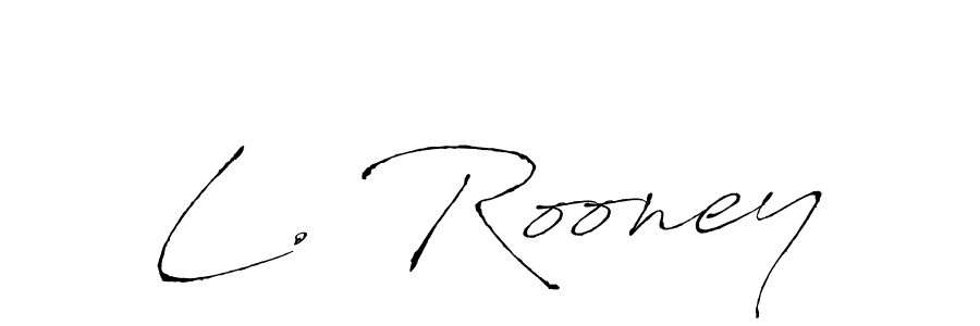 How to make L. Rooney name signature. Use Antro_Vectra style for creating short signs online. This is the latest handwritten sign. L. Rooney signature style 6 images and pictures png