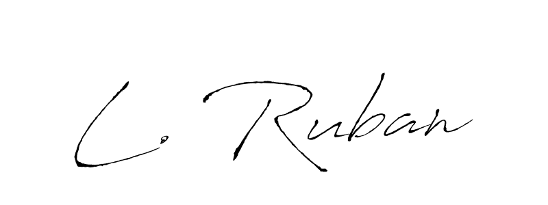 Antro_Vectra is a professional signature style that is perfect for those who want to add a touch of class to their signature. It is also a great choice for those who want to make their signature more unique. Get L. Ruban name to fancy signature for free. L. Ruban signature style 6 images and pictures png