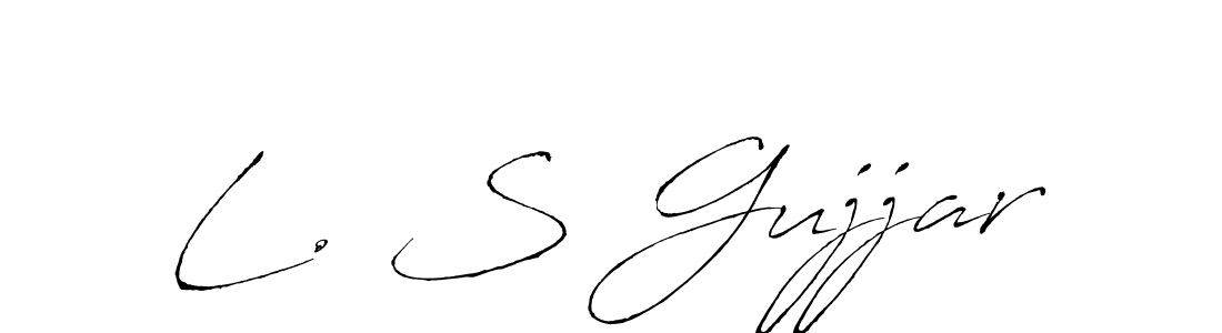 The best way (Antro_Vectra) to make a short signature is to pick only two or three words in your name. The name L. S Gujjar include a total of six letters. For converting this name. L. S Gujjar signature style 6 images and pictures png