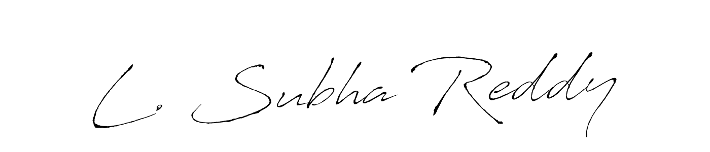 Create a beautiful signature design for name L. Subha Reddy. With this signature (Antro_Vectra) fonts, you can make a handwritten signature for free. L. Subha Reddy signature style 6 images and pictures png