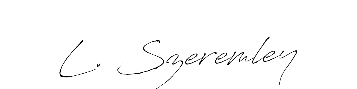 Design your own signature with our free online signature maker. With this signature software, you can create a handwritten (Antro_Vectra) signature for name L. Szeremley. L. Szeremley signature style 6 images and pictures png