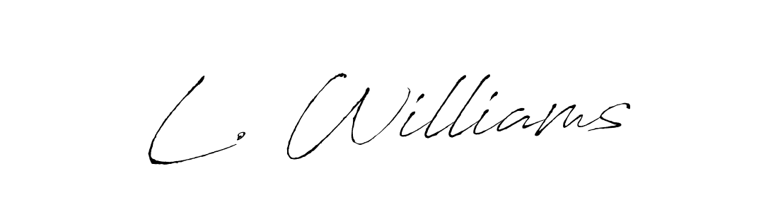 Once you've used our free online signature maker to create your best signature Antro_Vectra style, it's time to enjoy all of the benefits that L. Williams name signing documents. L. Williams signature style 6 images and pictures png