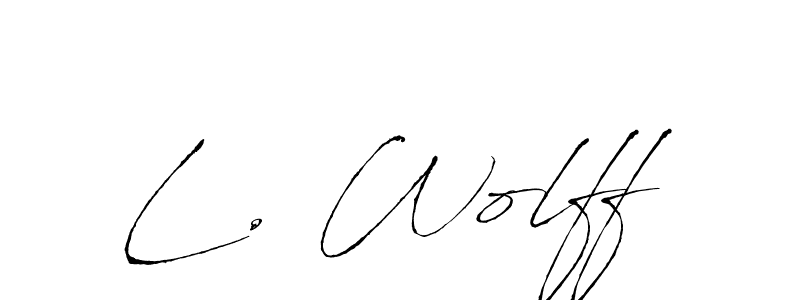 How to make L. Wolff signature? Antro_Vectra is a professional autograph style. Create handwritten signature for L. Wolff name. L. Wolff signature style 6 images and pictures png