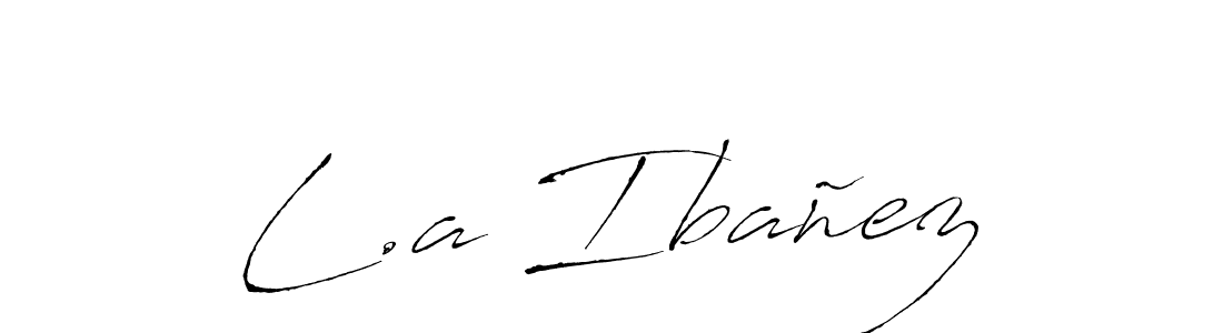 How to make L.a Ibañez signature? Antro_Vectra is a professional autograph style. Create handwritten signature for L.a Ibañez name. L.a Ibañez signature style 6 images and pictures png