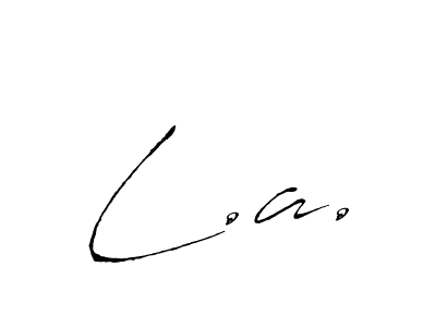 How to make L.a. signature? Antro_Vectra is a professional autograph style. Create handwritten signature for L.a. name. L.a. signature style 6 images and pictures png