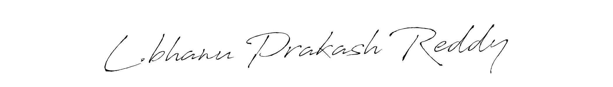 How to make L.bhanu Prakash Reddy name signature. Use Antro_Vectra style for creating short signs online. This is the latest handwritten sign. L.bhanu Prakash Reddy signature style 6 images and pictures png