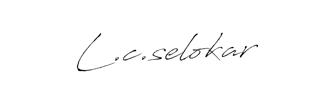 Antro_Vectra is a professional signature style that is perfect for those who want to add a touch of class to their signature. It is also a great choice for those who want to make their signature more unique. Get L.c.selokar name to fancy signature for free. L.c.selokar signature style 6 images and pictures png