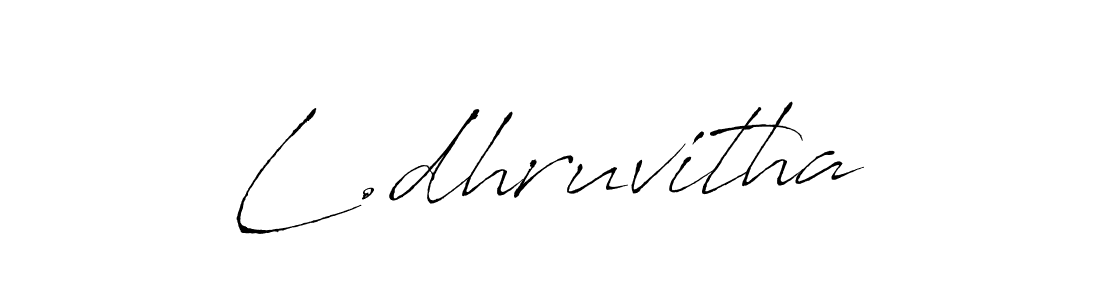 Make a beautiful signature design for name L.dhruvitha. With this signature (Antro_Vectra) style, you can create a handwritten signature for free. L.dhruvitha signature style 6 images and pictures png