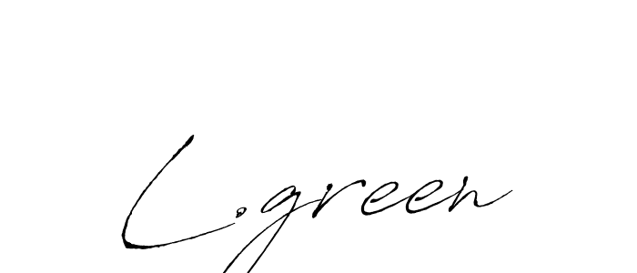 How to make L.green name signature. Use Antro_Vectra style for creating short signs online. This is the latest handwritten sign. L.green signature style 6 images and pictures png