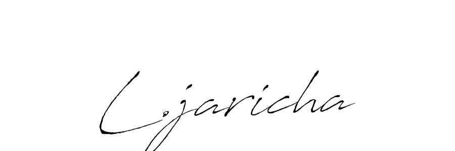 How to make L.jaricha name signature. Use Antro_Vectra style for creating short signs online. This is the latest handwritten sign. L.jaricha signature style 6 images and pictures png