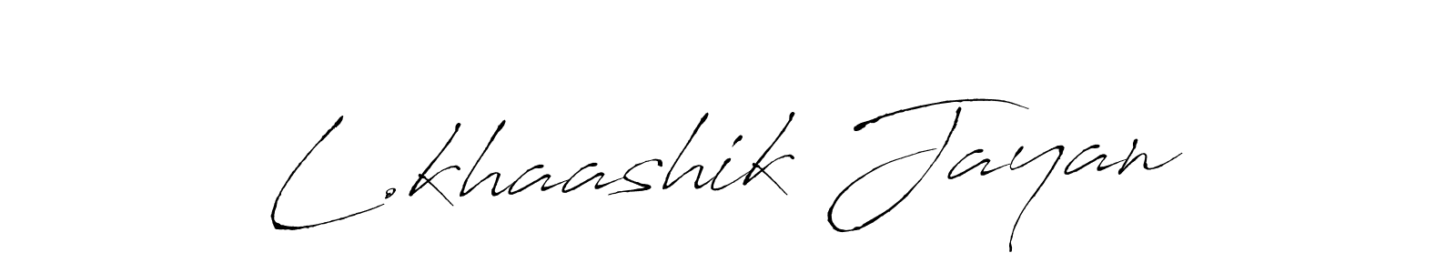 You can use this online signature creator to create a handwritten signature for the name L.khaashik Jayan. This is the best online autograph maker. L.khaashik Jayan signature style 6 images and pictures png