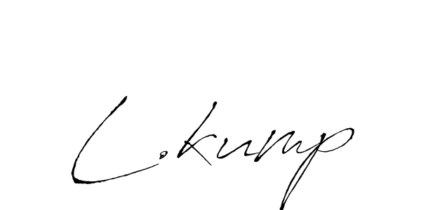 Use a signature maker to create a handwritten signature online. With this signature software, you can design (Antro_Vectra) your own signature for name L.kump. L.kump signature style 6 images and pictures png