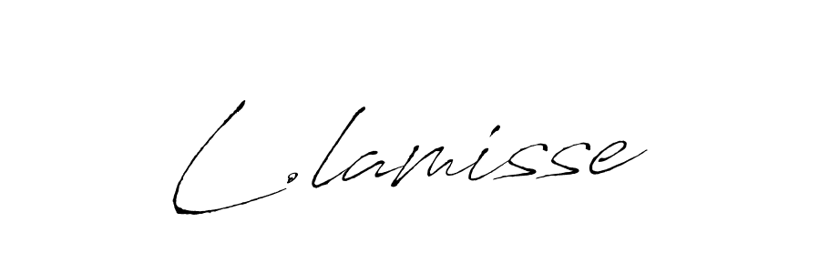 if you are searching for the best signature style for your name L.lamisse. so please give up your signature search. here we have designed multiple signature styles  using Antro_Vectra. L.lamisse signature style 6 images and pictures png