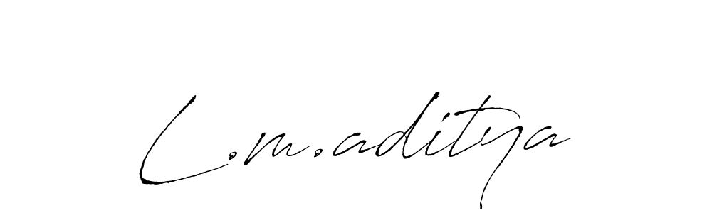 Create a beautiful signature design for name L.m.aditya. With this signature (Antro_Vectra) fonts, you can make a handwritten signature for free. L.m.aditya signature style 6 images and pictures png