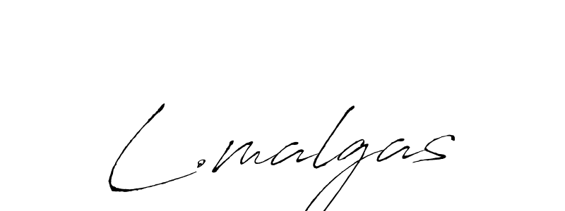 Design your own signature with our free online signature maker. With this signature software, you can create a handwritten (Antro_Vectra) signature for name L.malgas. L.malgas signature style 6 images and pictures png