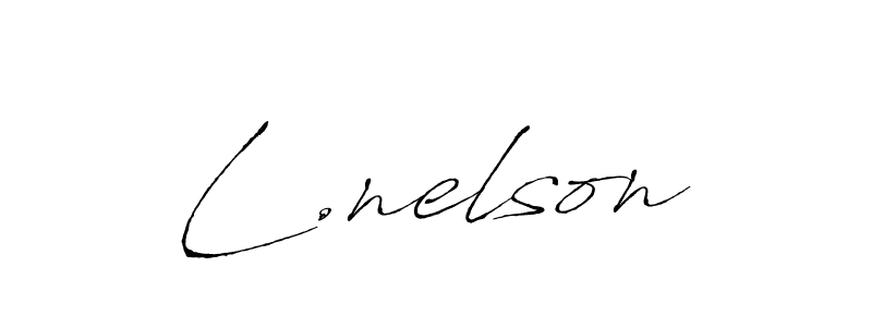 Make a beautiful signature design for name L.nelson. With this signature (Antro_Vectra) style, you can create a handwritten signature for free. L.nelson signature style 6 images and pictures png
