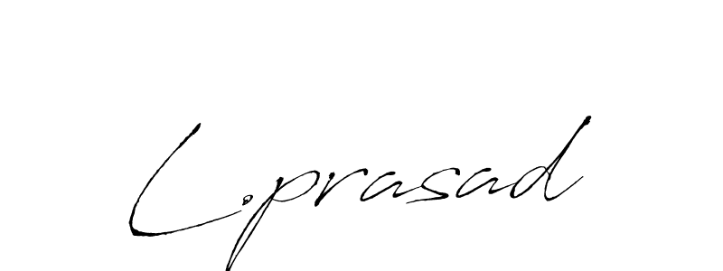 Use a signature maker to create a handwritten signature online. With this signature software, you can design (Antro_Vectra) your own signature for name L.prasad. L.prasad signature style 6 images and pictures png