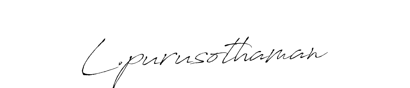 This is the best signature style for the L.purusothaman name. Also you like these signature font (Antro_Vectra). Mix name signature. L.purusothaman signature style 6 images and pictures png