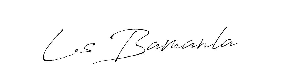 Design your own signature with our free online signature maker. With this signature software, you can create a handwritten (Antro_Vectra) signature for name L.s Bamanla. L.s Bamanla signature style 6 images and pictures png