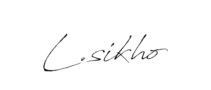 if you are searching for the best signature style for your name L.sikho. so please give up your signature search. here we have designed multiple signature styles  using Antro_Vectra. L.sikho signature style 6 images and pictures png