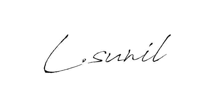 Also we have L.sunil name is the best signature style. Create professional handwritten signature collection using Antro_Vectra autograph style. L.sunil signature style 6 images and pictures png
