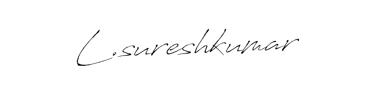 Make a beautiful signature design for name L.sureshkumar. With this signature (Antro_Vectra) style, you can create a handwritten signature for free. L.sureshkumar signature style 6 images and pictures png