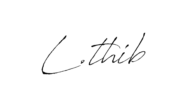 Design your own signature with our free online signature maker. With this signature software, you can create a handwritten (Antro_Vectra) signature for name L.thib. L.thib signature style 6 images and pictures png