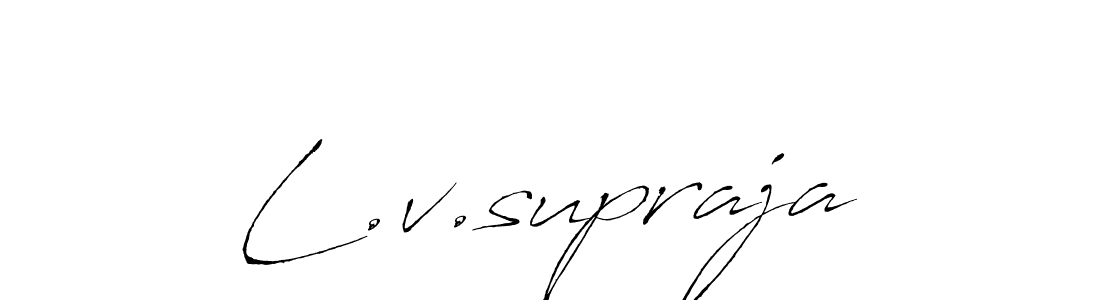 L.v.supraja stylish signature style. Best Handwritten Sign (Antro_Vectra) for my name. Handwritten Signature Collection Ideas for my name L.v.supraja. L.v.supraja signature style 6 images and pictures png