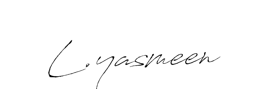 Use a signature maker to create a handwritten signature online. With this signature software, you can design (Antro_Vectra) your own signature for name L.yasmeen. L.yasmeen signature style 6 images and pictures png