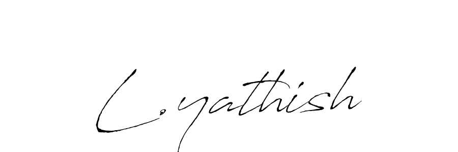 This is the best signature style for the L.yathish name. Also you like these signature font (Antro_Vectra). Mix name signature. L.yathish signature style 6 images and pictures png