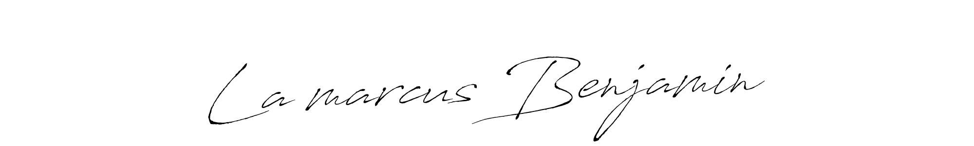 Design your own signature with our free online signature maker. With this signature software, you can create a handwritten (Antro_Vectra) signature for name La’marcus Benjamin. La’marcus Benjamin signature style 6 images and pictures png