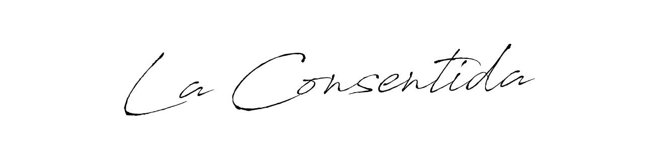 La Consentida stylish signature style. Best Handwritten Sign (Antro_Vectra) for my name. Handwritten Signature Collection Ideas for my name La Consentida. La Consentida signature style 6 images and pictures png