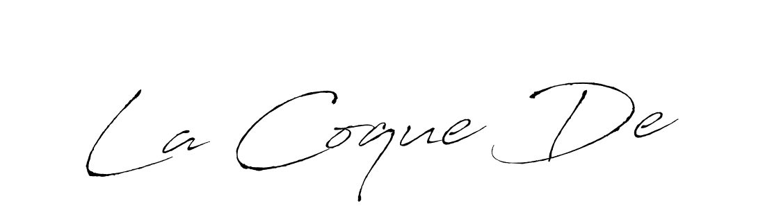 La Coque De stylish signature style. Best Handwritten Sign (Antro_Vectra) for my name. Handwritten Signature Collection Ideas for my name La Coque De. La Coque De signature style 6 images and pictures png