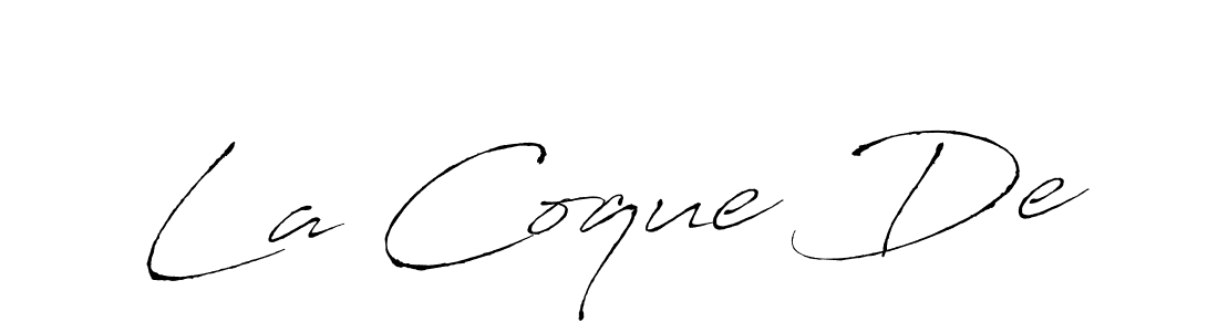 Create a beautiful signature design for name La Coque De. With this signature (Antro_Vectra) fonts, you can make a handwritten signature for free. La Coque De signature style 6 images and pictures png