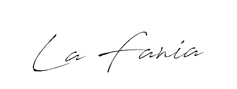 Use a signature maker to create a handwritten signature online. With this signature software, you can design (Antro_Vectra) your own signature for name La Fania. La Fania signature style 6 images and pictures png