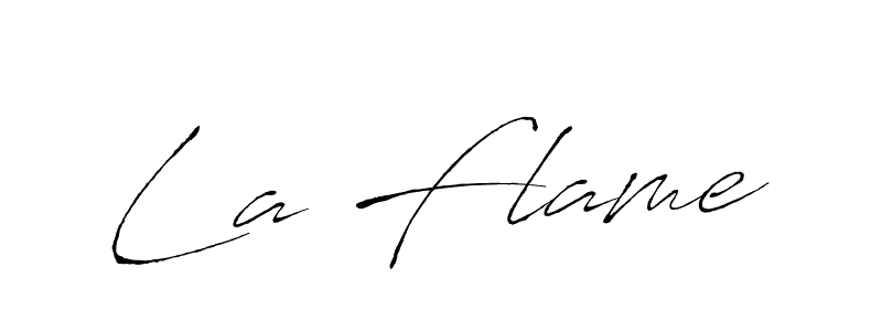 La Flame stylish signature style. Best Handwritten Sign (Antro_Vectra) for my name. Handwritten Signature Collection Ideas for my name La Flame. La Flame signature style 6 images and pictures png