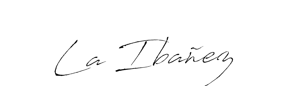 Design your own signature with our free online signature maker. With this signature software, you can create a handwritten (Antro_Vectra) signature for name La Ibañez. La Ibañez signature style 6 images and pictures png