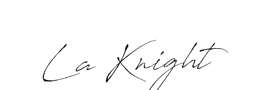 How to make La Knight name signature. Use Antro_Vectra style for creating short signs online. This is the latest handwritten sign. La Knight signature style 6 images and pictures png