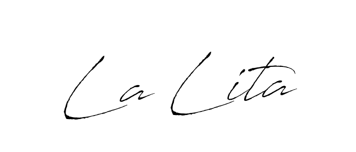 How to make La Lita name signature. Use Antro_Vectra style for creating short signs online. This is the latest handwritten sign. La Lita signature style 6 images and pictures png