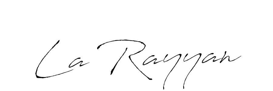 The best way (Antro_Vectra) to make a short signature is to pick only two or three words in your name. The name La Rayyan include a total of six letters. For converting this name. La Rayyan signature style 6 images and pictures png