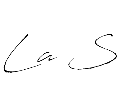 Design your own signature with our free online signature maker. With this signature software, you can create a handwritten (Antro_Vectra) signature for name La S. La S signature style 6 images and pictures png