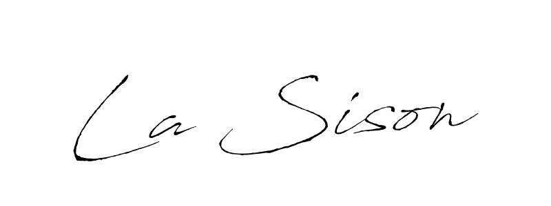 Also we have La Sison name is the best signature style. Create professional handwritten signature collection using Antro_Vectra autograph style. La Sison signature style 6 images and pictures png